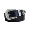 PU Leather Rhinestone Belt Zinc Zinc Alloy Jeans Waistband All-match Women Belt  Decorative
