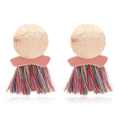 JMXD-Bohemian Fringed Earrings, Exaggerated Jewelry, Oil Drop Pendant Earrings for Girls
