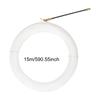 White Cable Pulling Tool 15m Length Wire Threader Flexible Fish Tape Puller  Construction Workers