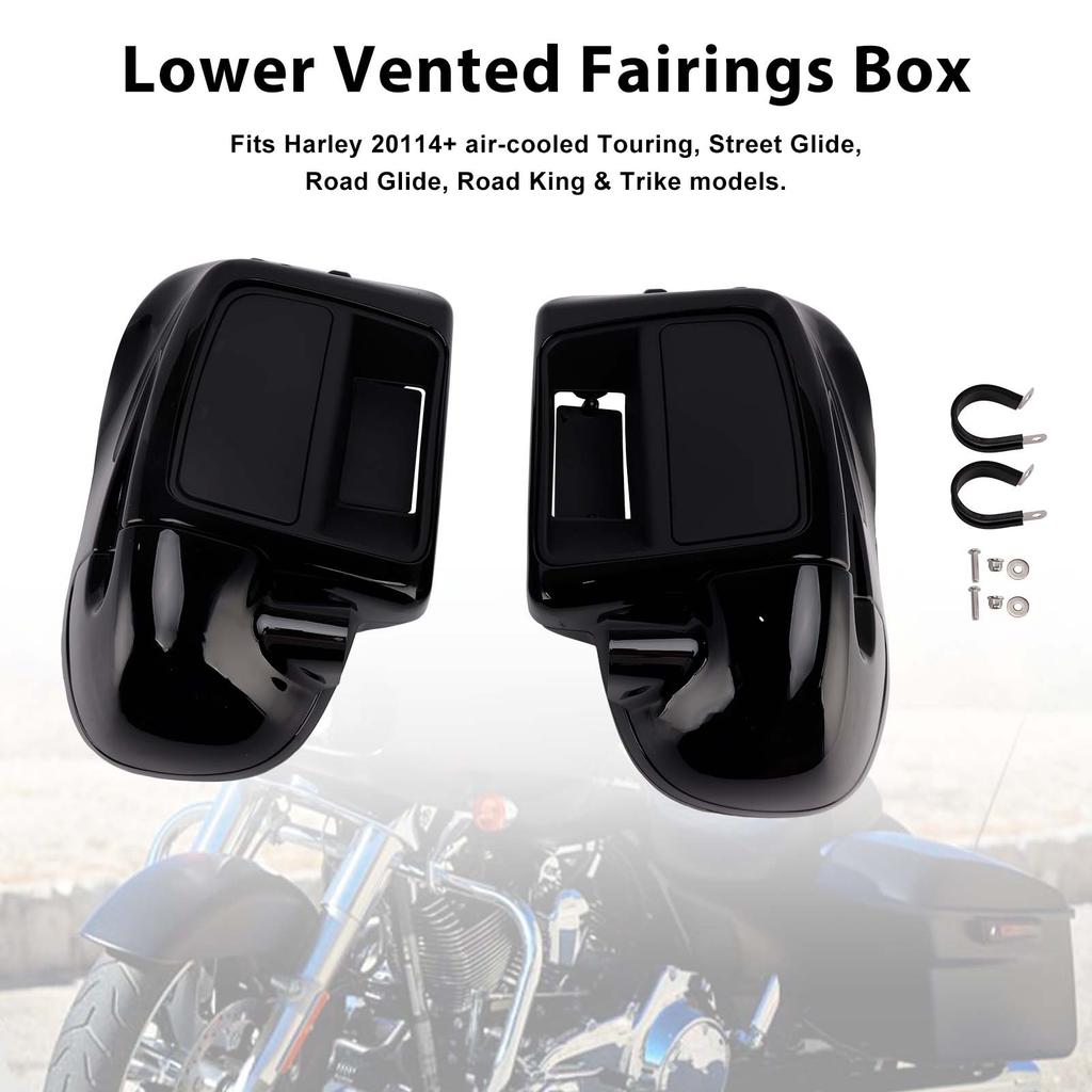 Lower Vented Fairings Box Fit For Touring Road Street Glide 2014-2024