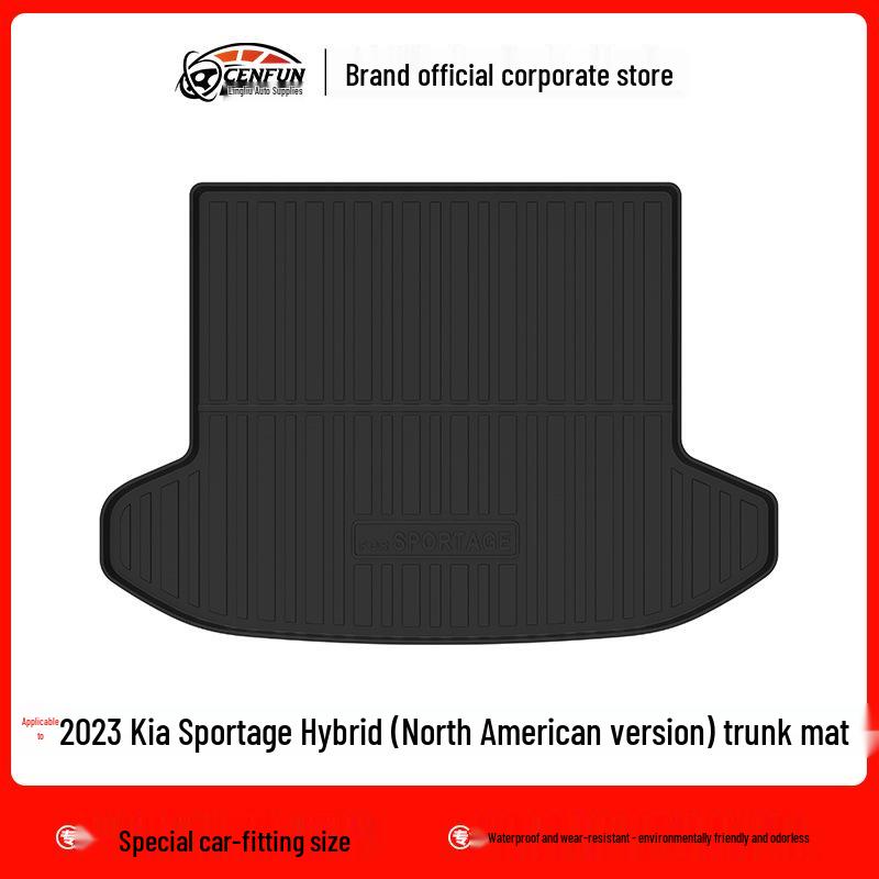 Eco-Friendly TPE Trunk & Floor Mats for 2023 Kia Sportage Hybrid - Wear-Resistant