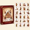 Gingerbread Couple Christmas Advent Calendar 2025 24 Day Countdown Box Acrylic Ornaments Hanging Tree