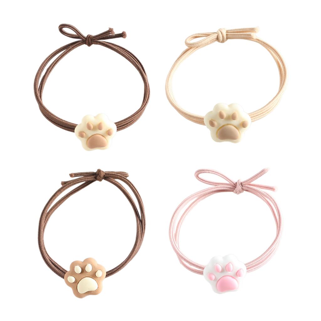 Cartoon Kitten Paw Style Cat Paw Hair Tie Hair Rope Strong Hold Christmas Costume Cat Paw Cute Hair Rope Non-Slip