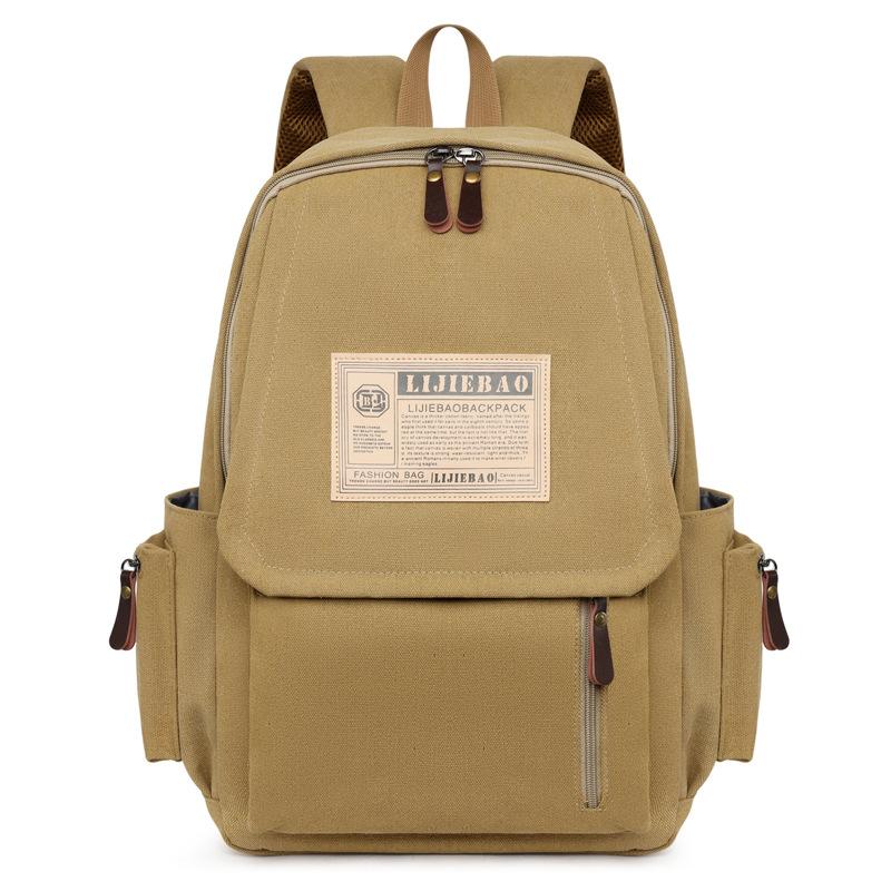 

Large Capacity Solid Color Backpack Casual Versatile Junior High School High School Student Schoolbag Fashionable Simple Trend Men S And Women S Back хаки