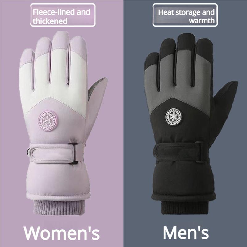 Thickened Winter Ski Gloves for Men and Women Outdoor Cycling Motorcycle Touchscreen Cotton Waterproof Gloves