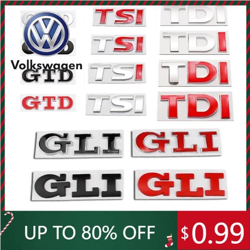 2026 Heiß Für VOLKSWAGEN VW 3D Metall TSI TDI GTD GLI Heckklappe Auto Emblem Abzeichen Aufkleber Auto Aufkleber Für VW Volkswagen Polo Golf