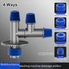 1Pcs 2/3/4 Ways Floor Drain Cover Universal Hose Adapter Disposer  Washing Machine