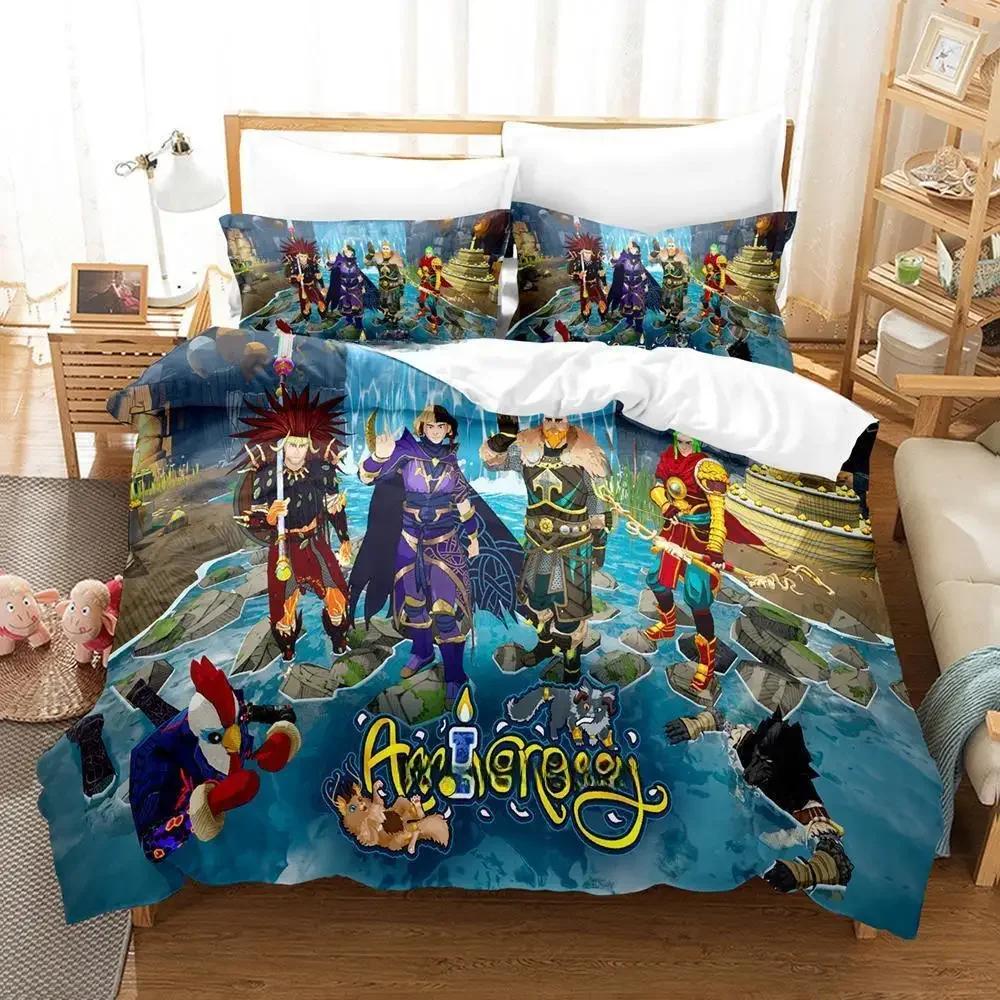 Tribes of Midgard Bettwäscheset Einzelbett Twin Full Queen King Size Bettset Erwachsene Kind Schlafzimmer Bettbezugsets 3D Spiel Bettlakenset