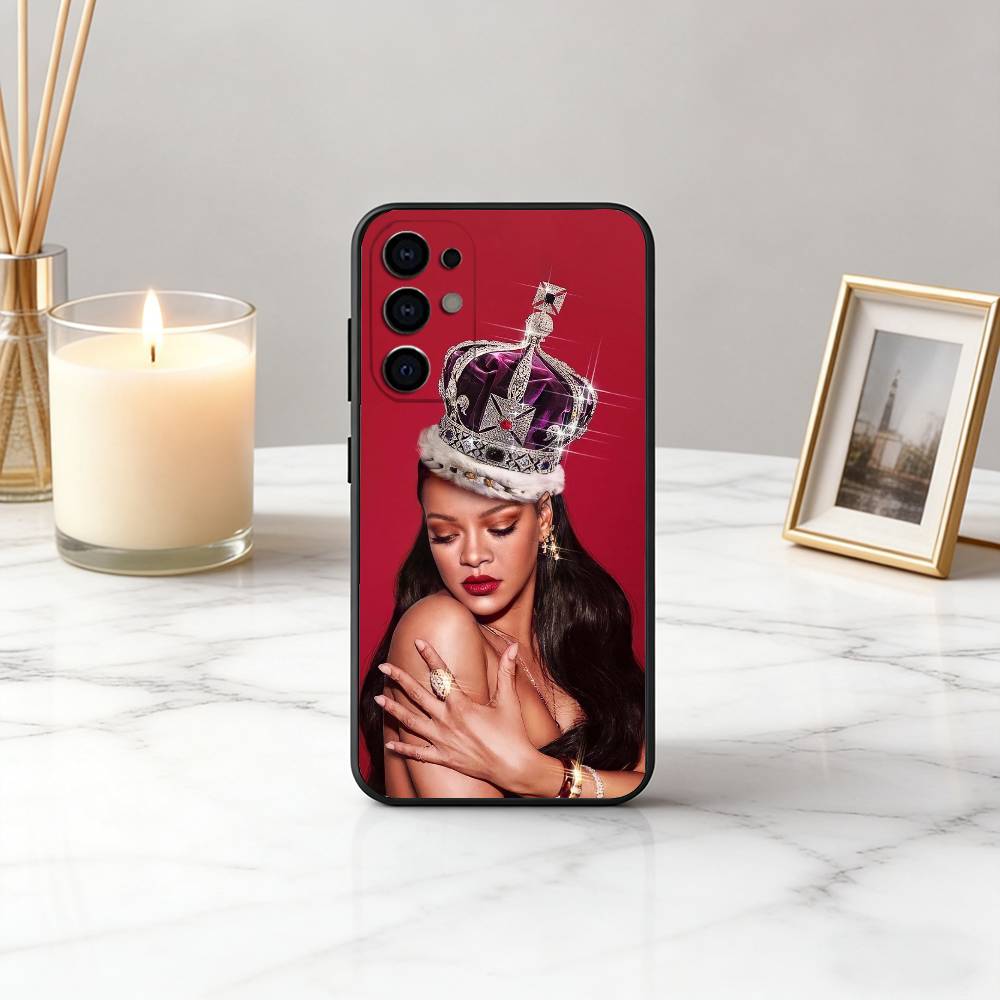 

Hot singer R-Rihannas beauty Phone Case For Samsung S25,S24,S21,S22,S23,S30,Ultra,S20,Plus,Fe,Lite,Note,10,Black Cover Samsung S25