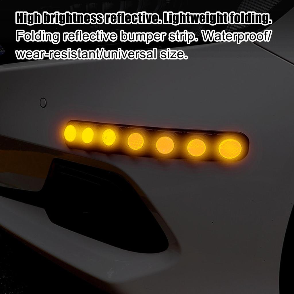 2 Pieces Foldable Reflective Car Stickers Reflective Anti-collision Strips Warning Reflective Stickers Thickened Protection