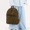 Vintage Leopard Print Backpack Women's Lightweight Travel Large Capacity Backpack Student Schoolbag