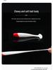 Red Head White Body T-Tail Soft Lure, Ultra-Soft Bait, Available in Small and Large Sizes.