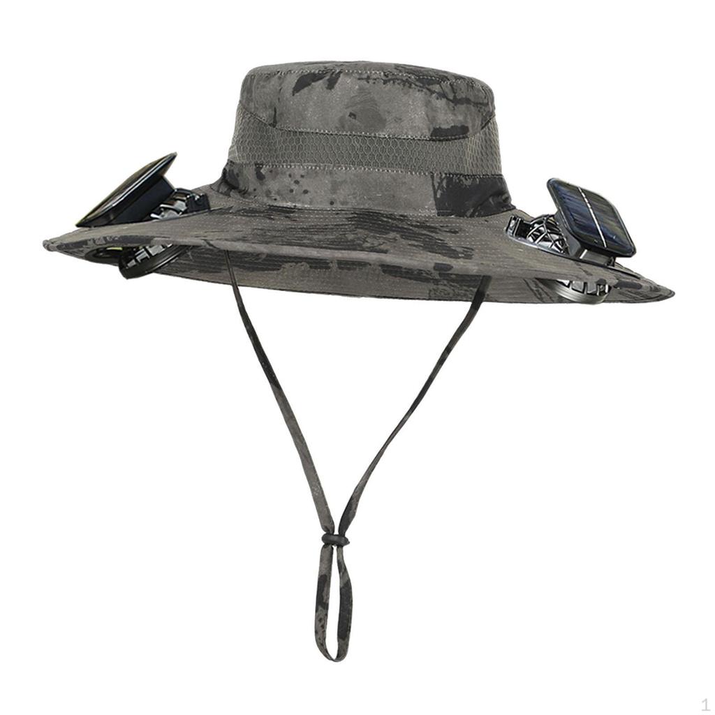 Kühlende Ventilatorhüte Sonnenhut Atmungsaktiver Fischerhut Schutz Cowboy mit für Reisen
