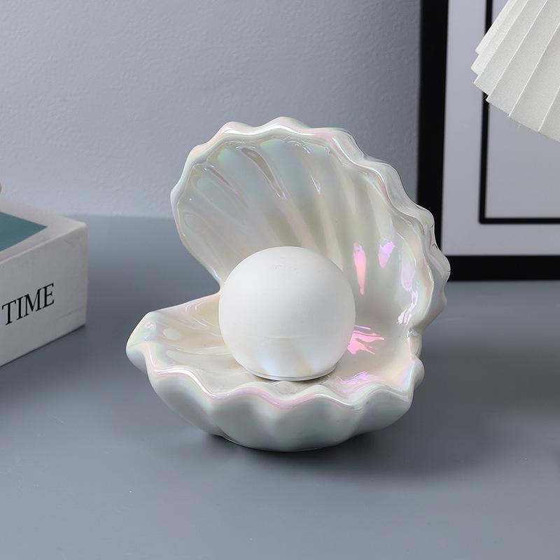 Luminous Shell Night Light & Jewelry Tray: Bedside Lamp and Ornament