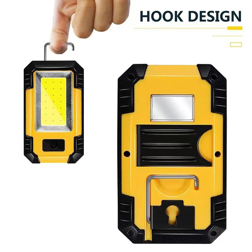 Rechargeable COB Magnetic Work Light - Multi-functional, High-Brightness Lamp for Car Repair and Camping.