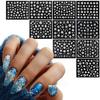 10x Christmas Self-adhesive Nail Stickers Snowflakes
