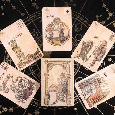 Silson Lenormand Kolorowa 36-kartowa talia tarota Gra karciana Oracle Gra planszowa Wróżbiarstwo