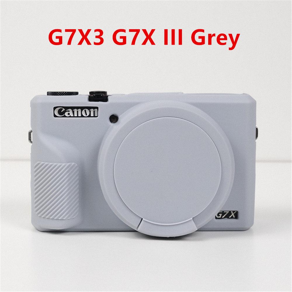 Soft Silicone Rubber Armor Camera Body Case For Canon G7X Mark II III G7XII G7X2 G7XIII G7X3 Shockproof Cover With Lens Cap