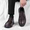 Versatile casual men's shoes for outdoor comfort in black Wedding Business Gentleman Adult Shoes Fashionable  leisure new model