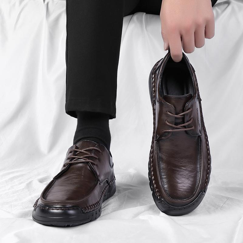 Versatile casual men's shoes for outdoor comfort in black Wedding Business Gentleman Adult Shoes Fashionable  leisure new model