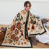 New Winter Cashmere Scarf Women Luxury Flower Print Female Shawl Wrap Scarves Lady Thick Warm Blanket Gift Echarpe Pashmina