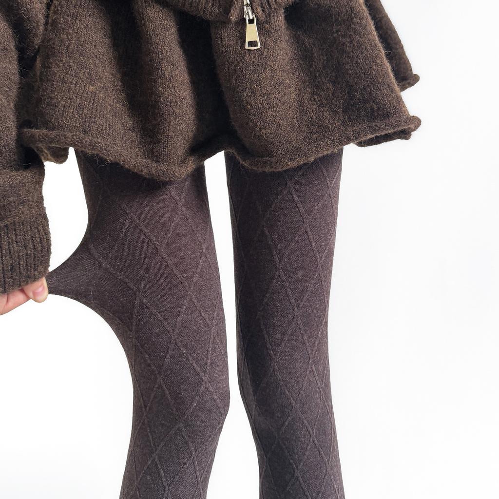 Autumn and Winter Vintage Grid Women Tights High Waist Elastic Slim Warm Pantyhose Women Girls Streetwear Y2K Tights Stockings