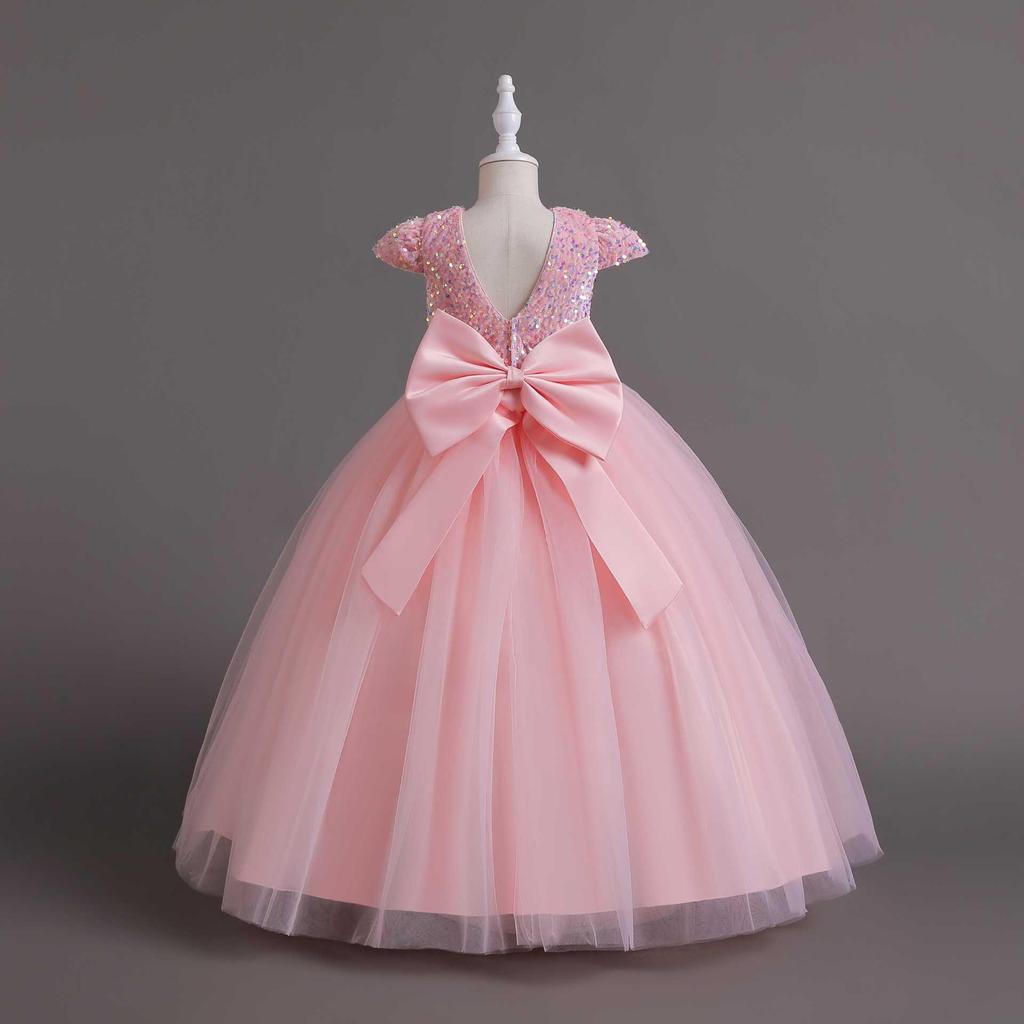 Girls' 2025 Sequin Princess Evening Dress