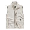 Men's Casual Outdoor Stand Collar Fishing Vest - Large Size, Spring/Autumn, Logo Print