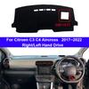 Auto Armaturenbrett Abdeckung Dash Mat Teppich Cape Für Citroen C3 C4 Aircross 2017~2026 LHD RHD Konsolen Schutz Sonnenschutz
