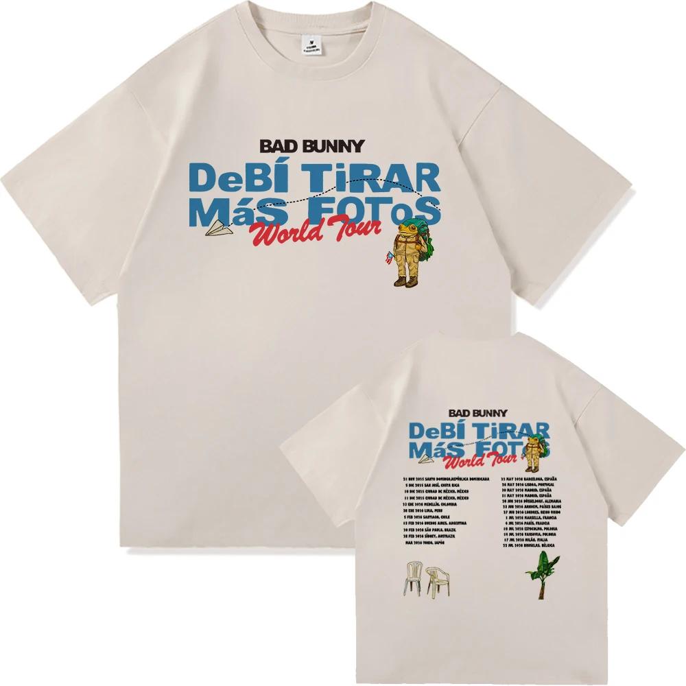 Bad Bunny DTMF World Tour 2025 T-shirt Damkläder Vintage Harajuku Högkvalitativa Kläder T-shirts för Fans Gåva