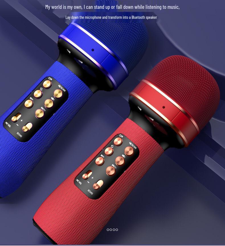 WS-898 Bluetooth Wireless Home Microphone with Built-in Speaker for Karaoke Apps