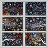 Snowflake Scene Christmas Window Stickers: Holiday Atmosphere Glass Decor
