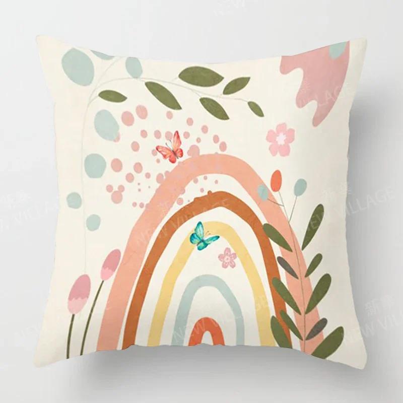 Nordic Fall Home Decor Autumn  Throw Pillow Cover Sofa Cushion Cover Velvet Modern    Morandi