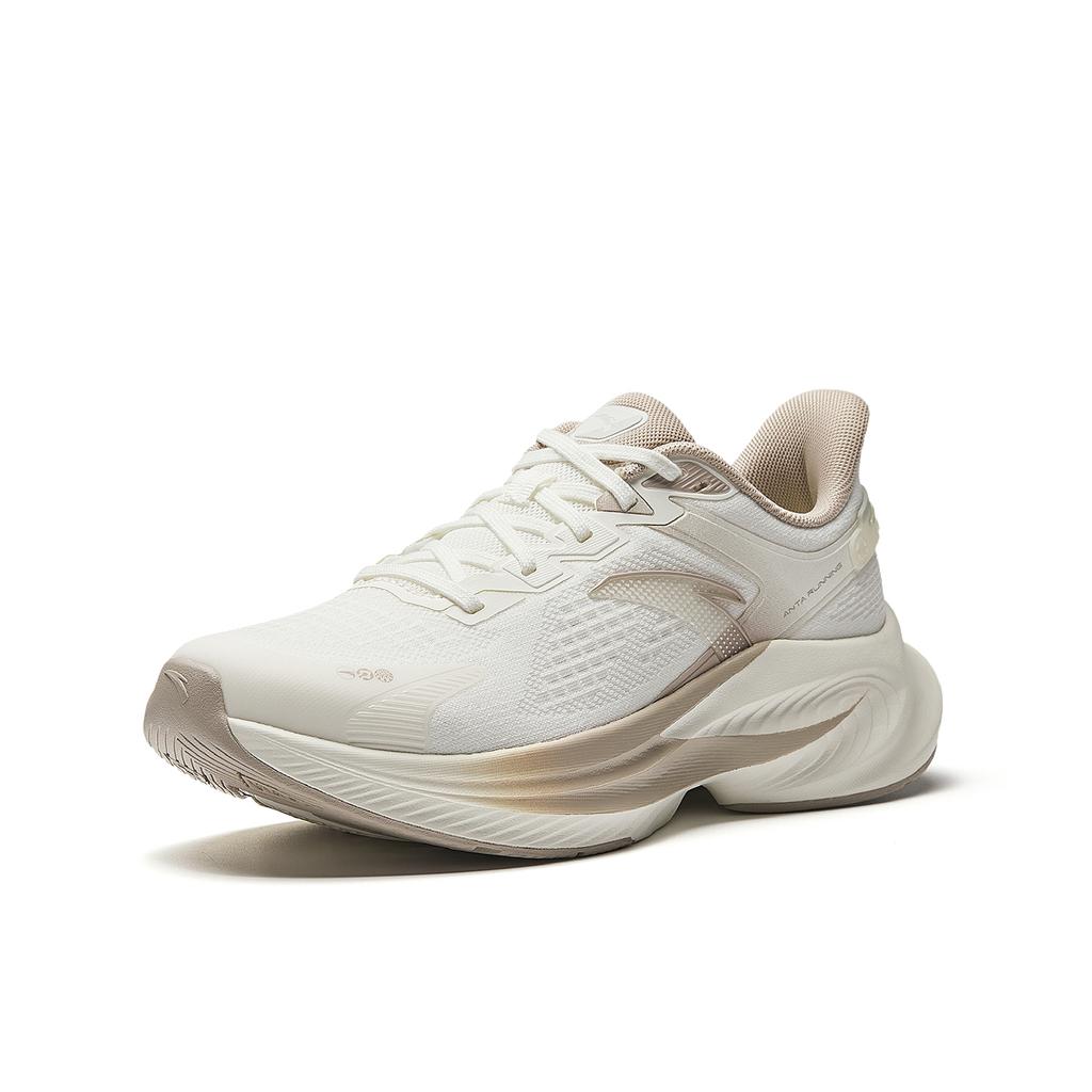 Anta Poison Dart 6 Lightweight Rebound Running Shoes Kids Sneakers Ivory-White Frost-Gray 922535511-2