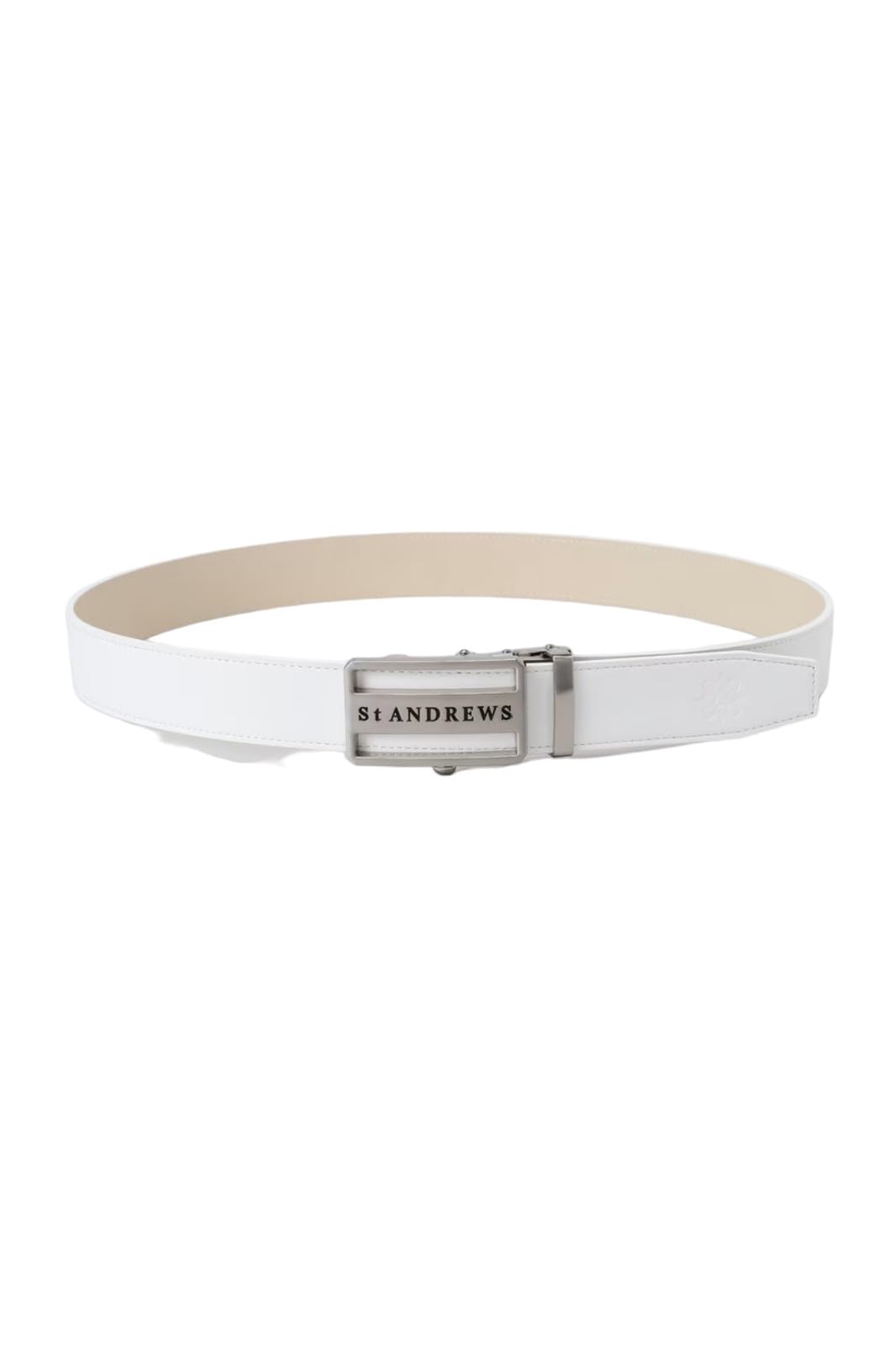 [St. Andrews] Continuing Standard Item: Unisex Belt (Slide Buckle)  Golf, Synthetic Leather  042-4982851 030White FR