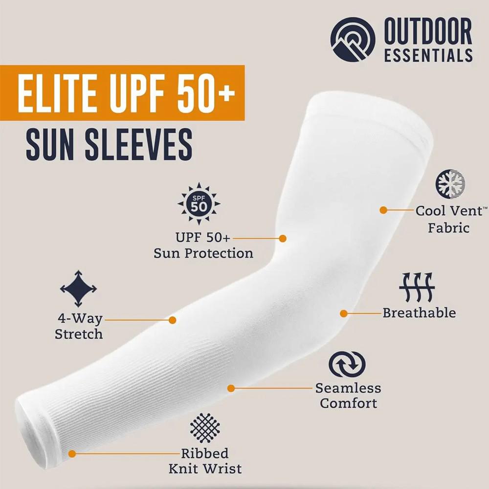 Unisex Fingerless Ice Silk Sunscreen Sleeves for Golf, Cycling, and Driving