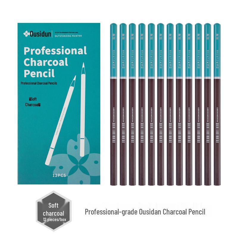 14b Matte Charcoal Sketching Pencils Set for Students & Professionals