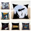 Classic SciFi Movie BBack To The FFuture Cushion Cover Linen Pillowcase Soft  for Sofa Bed Home Room Decor