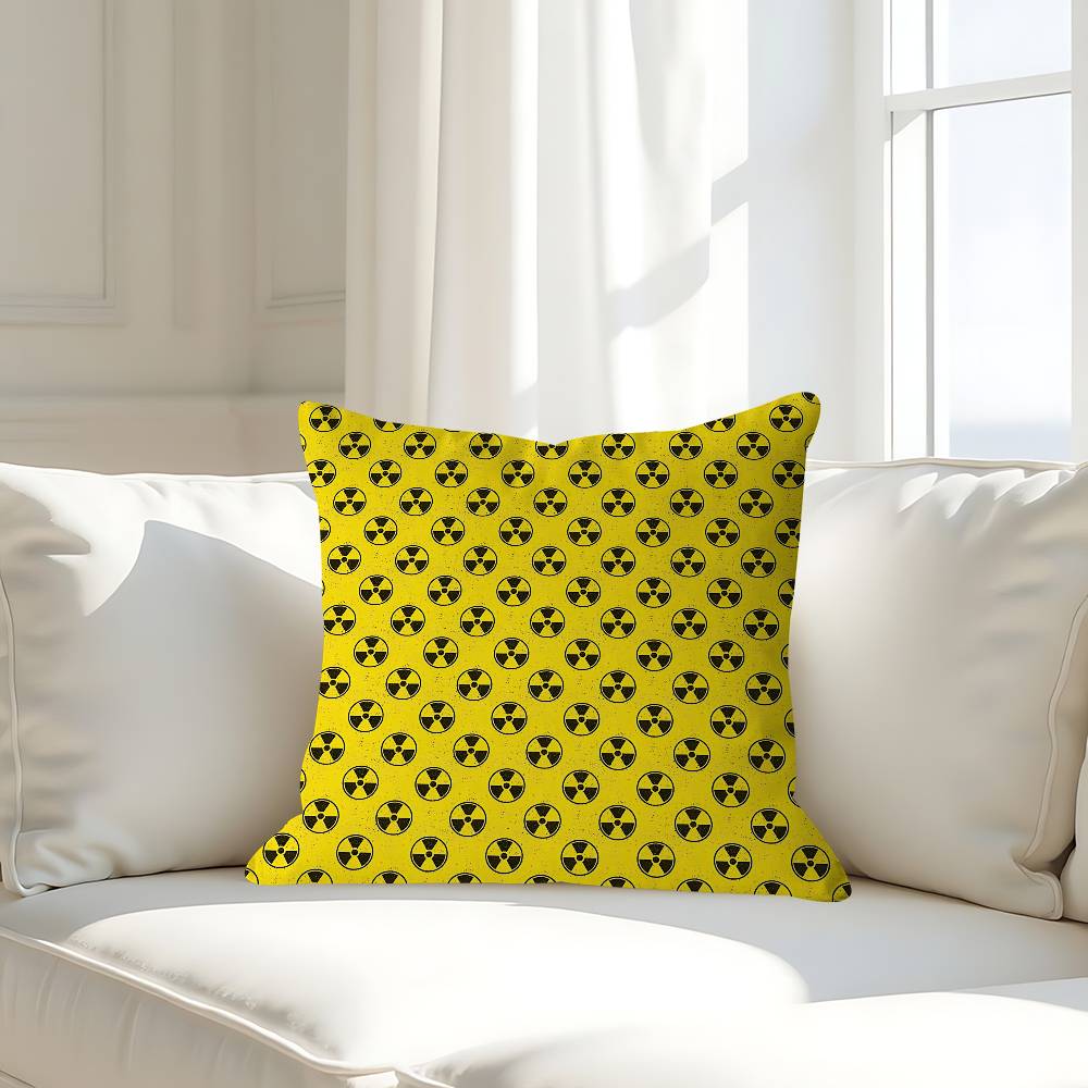 Creative R-Radiation Logo Personalized Picture Text Home Decorative Pillows Household Gifts 45x45cm