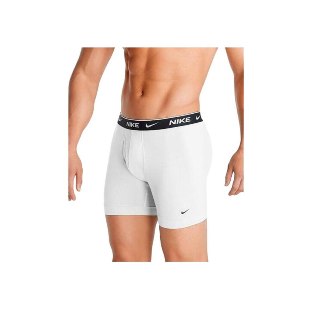 Nike Letter Print Elastic Waist Straight Leg Boxer Briefs 3 Pack Men underwear KE1108-900