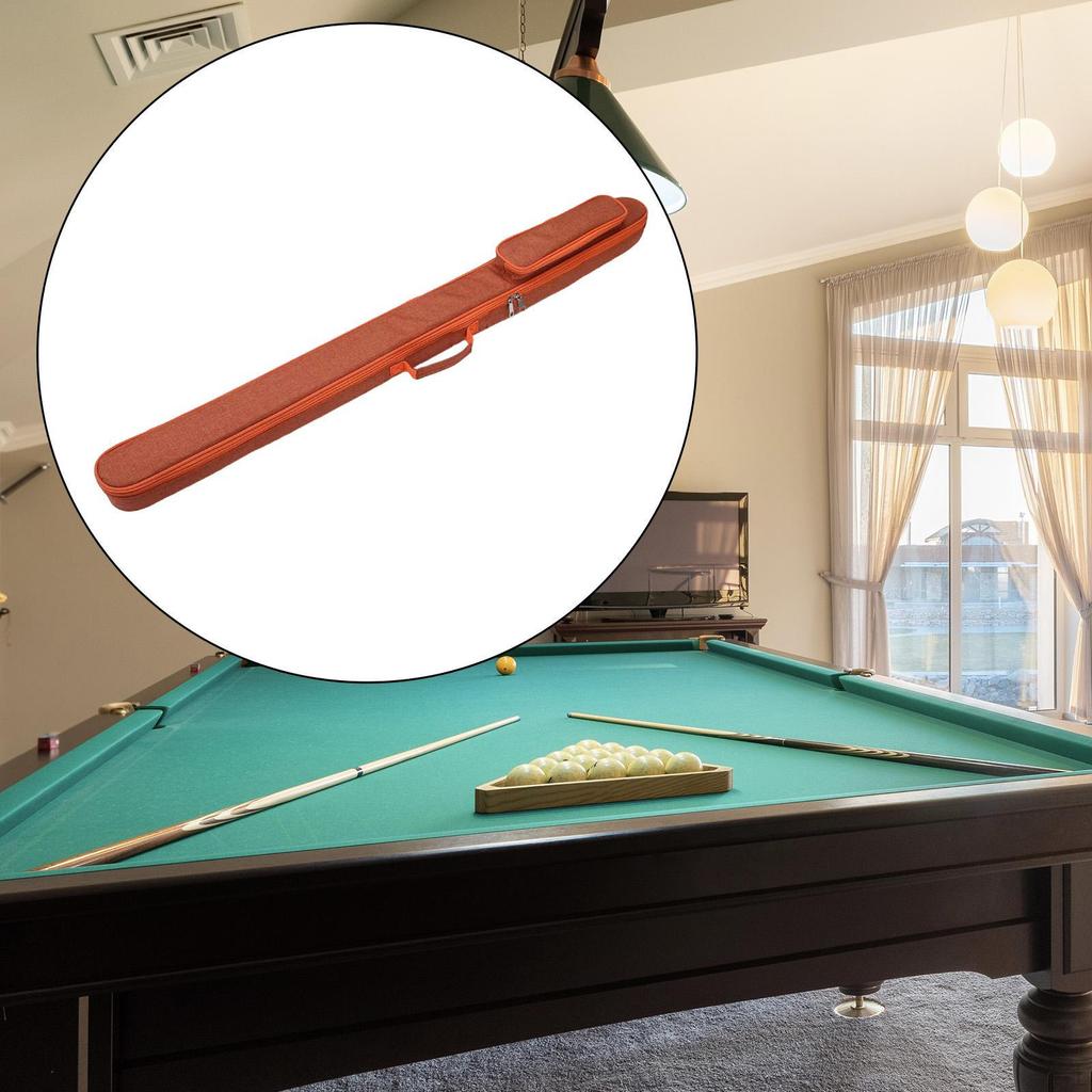 Pool Billiard Cue Sticks Resistant Organizing Storage with Zipper Pocket for 1/2 3/4 Snooker Club