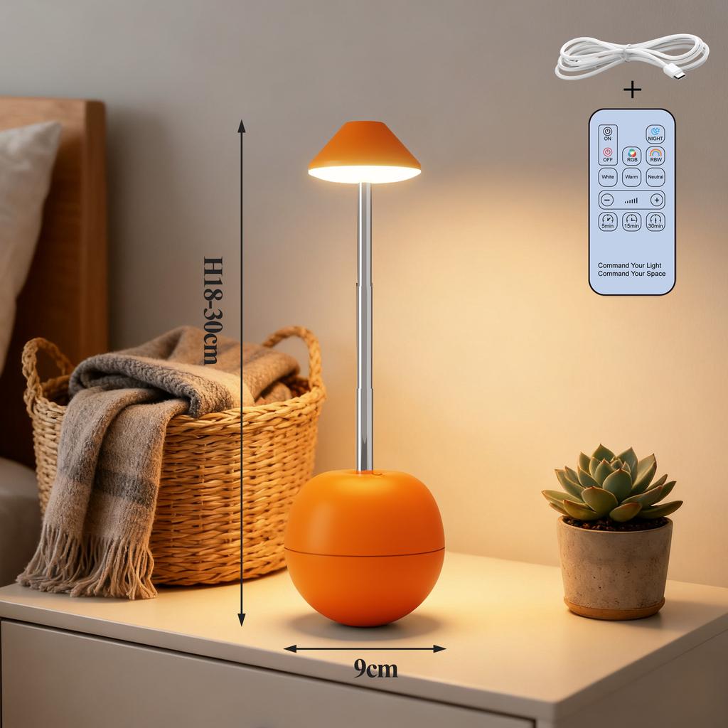 led night light rechargeable creative decorative table lamp bedroom desktop remote control bedside atmosphere light