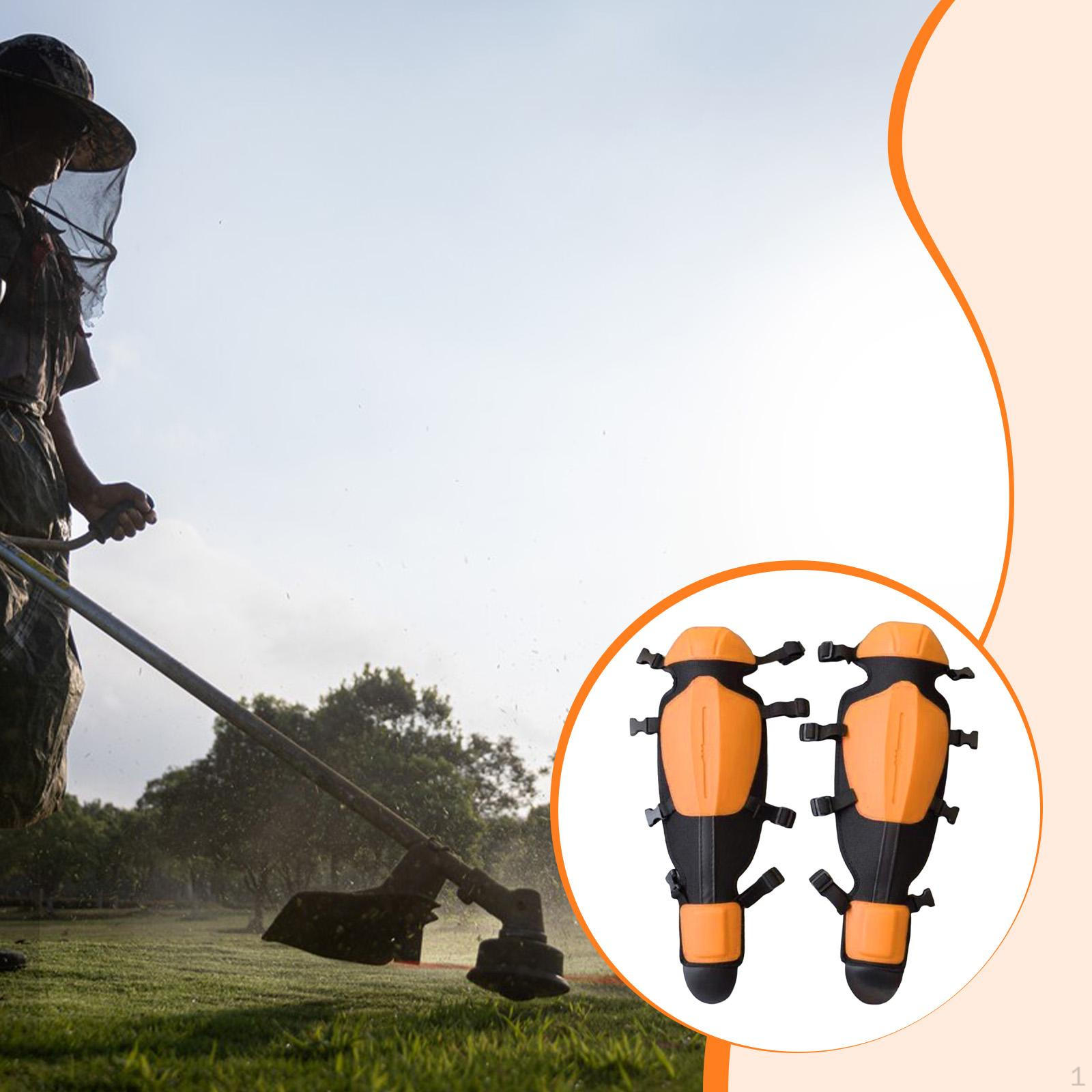 

2x Gardening Knee Pads Leg Protector Protection Comfortable Mowing Shin Guards Adjustable for