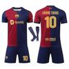 Barcelona Yamal Kids Soccer Jersey Blue Youth Athletic Sportswear Breathable Quick-Dry