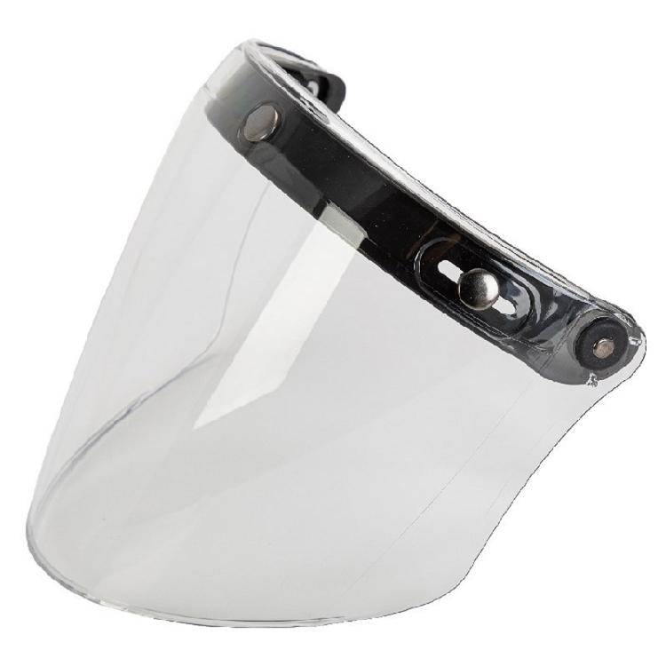 3-snap Open Face Helmet Bubble Visor for Sun Shade Protector for Motorcycle Ridi