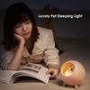 Lovely Cats House Night Lamp Children Bedroom Rechargeable Leds Sleeping Light Kids Birthday Gifts Portable Bedside Light