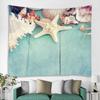 Summer Seaside Vacation Style Bedroom And Living Room Background Fabric Fresh Wall Decoration Hanging Fabric, Home Decor