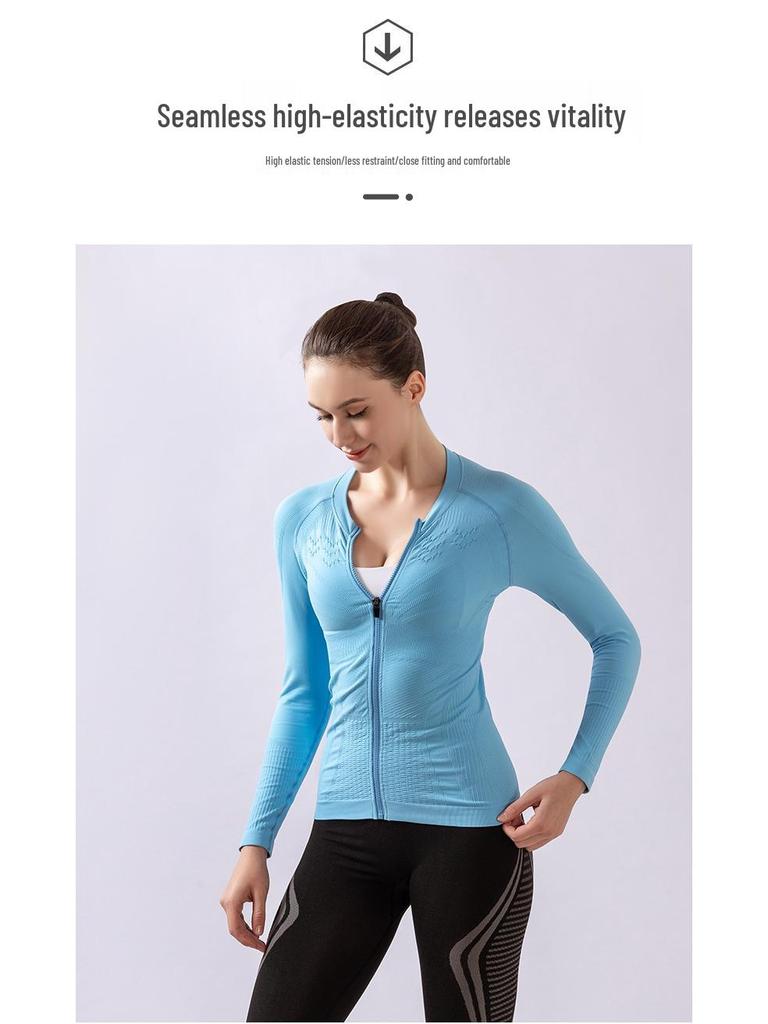 Women's Long Sleeve Cycling Jersey - Breathable, Sweat-Wicking, Zippered Sports Top for Outdoor Road and Mountain Biking