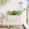 VidaXL Planters with Legs White 70x31x70 Cm Solid Pine Wood 837556