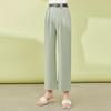 Women's High-Waist Straight-Leg Cropped Casual Trousers